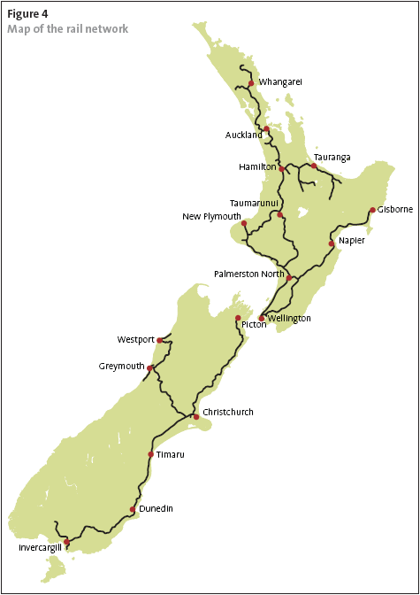Figure 4: Map of the rail network. 