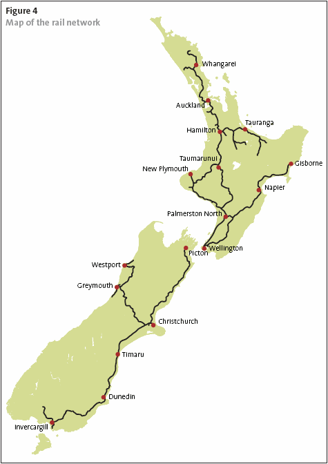 Figure 4: Map of the rail network
