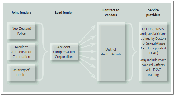 Figure 4: Funding model for Sexual Abuse Assessment and Treatment Service. 