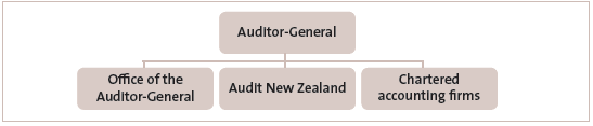 Figure 1: The organisational arrangements of the Auditor-General. 
