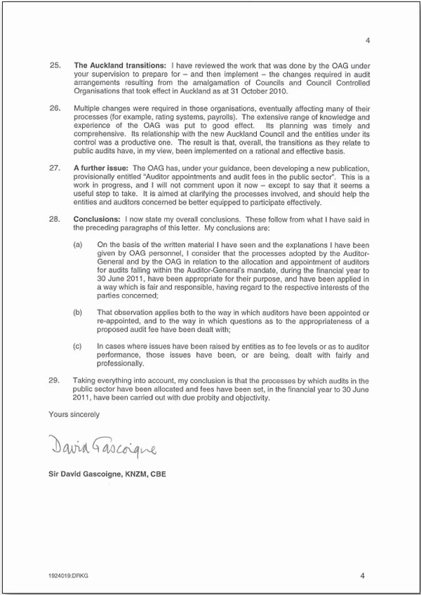 Report of Sir David Gascoigne - Page 4 Report of Sir David Gascoigne - page 4.