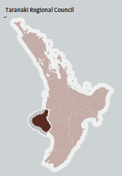 Map of the Taranaki region. 