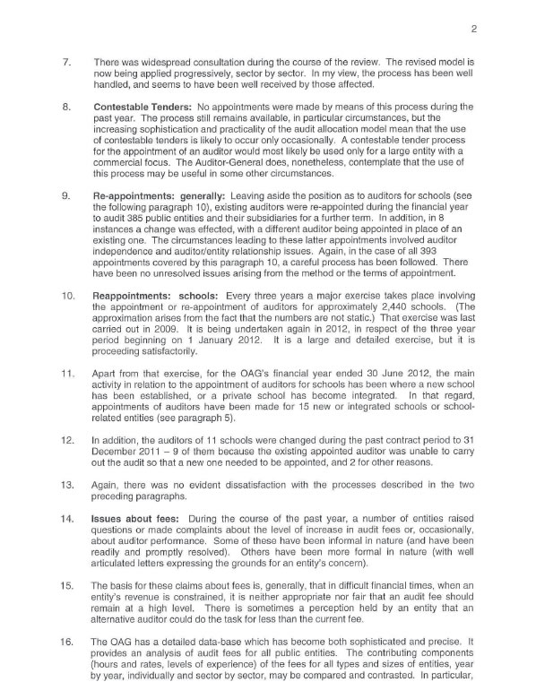 Page 2 of the Independent Reviewer's report. 