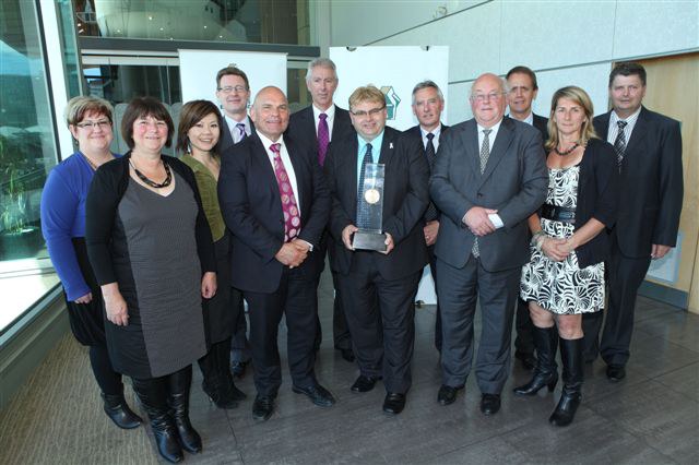 Hutt City Council staff with their business excellence award
