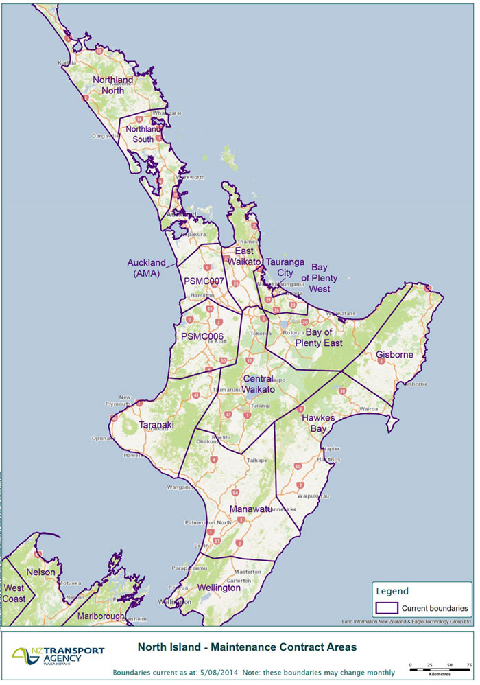 North Island maintenance contract areas. 