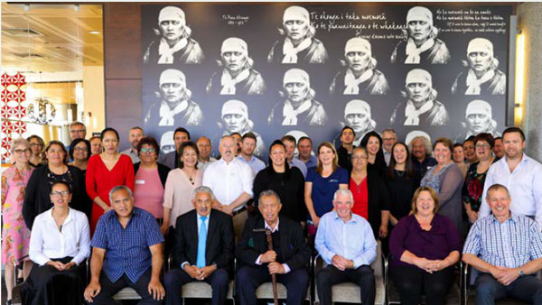 Staff and governance representatives who attended the hui in Hamilton on November 7