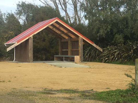 Photo of a whare constructed. 