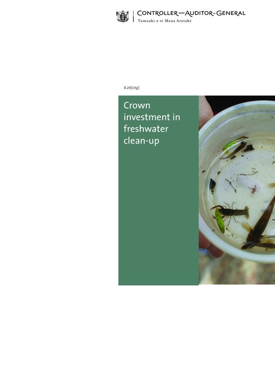 Cover of Crown investment in freshwater clean-up