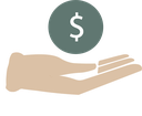 Hand and dollar sign image