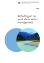 Cover of Reflecting on our work about water management