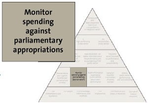 Monitor spending against parliamentary appropriations