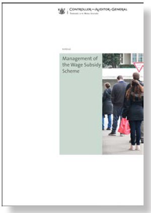 Management of the Wage Subsidy Scheme report cover