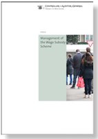 image of Management of the Wage Subsidy Scheme report cover