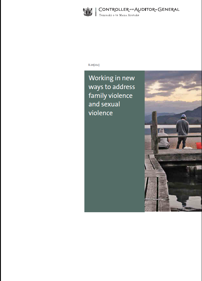 Working in new ways to address family violence and sexual violence report cover
