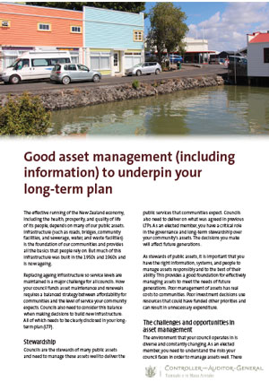Good asset management (including information) to underpin your long-term plan