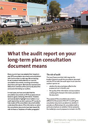What the audit report on LTP consultation means
