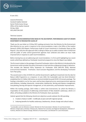 PDF of the letter from the Ministry