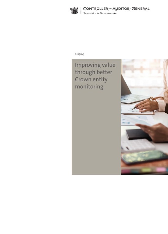 Report cover of Improving value through better Crown entity monitoring