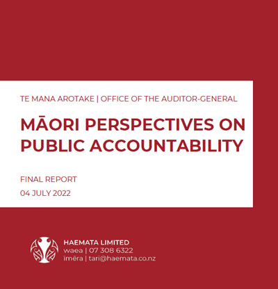 Cover of Commissioned report: Māori Perspectives on Public Accountability