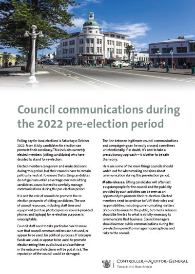 Council communications during the 2022 pre-election period