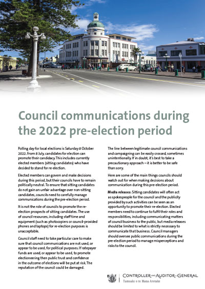 Council communications during the 2022 pre-election period