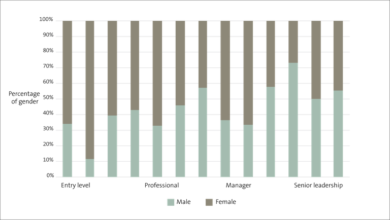 Gender distribution by position level