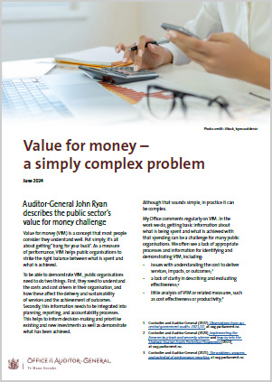 Cover page image of Value for money article