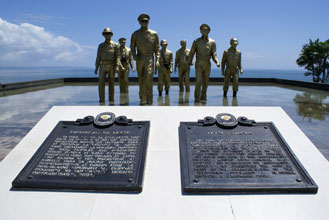 See http://www.tourisminthephilippines.com/city/Tacloban/leyte-landing-memorial/leyte-landing-memorial.php. 