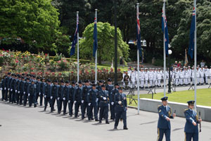 Defence personnel on parade Defence personnel on parade